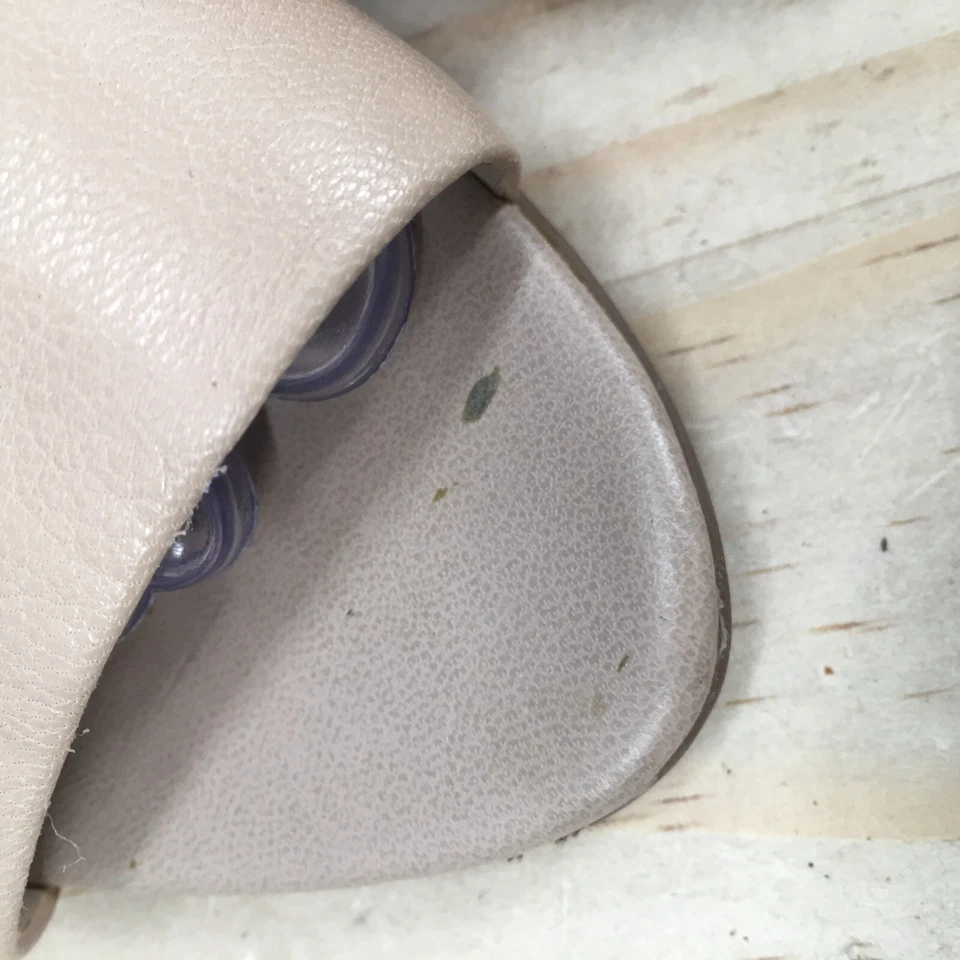 Sandalias Franco Sarto Mujer 8 M Jamila Pump Slip On Cuña Tacones Beige Cuero Foto 3 de 4