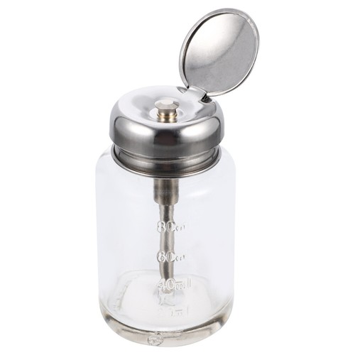 100 Ml Empty Pump Dispenser Bottle Nail Polish Remover Alcohol Leak-proof Soap
