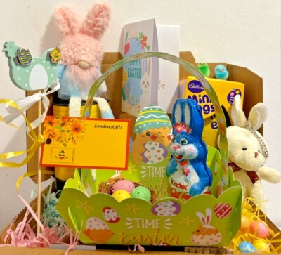 Osterkorb Kinderbox für Kinder Junge Mädchen Geschenk Mitgebsel Hase Küken Leckerli Schokolade