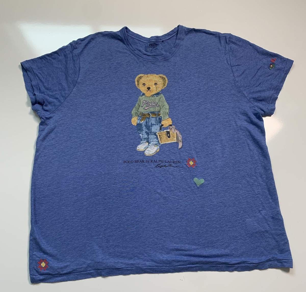 POLO RALPH LAUREN 半袖Tシャツ POLO BEAR Polo Ralph Lauren Girls White Polo Bear Graphic Short Sleeve