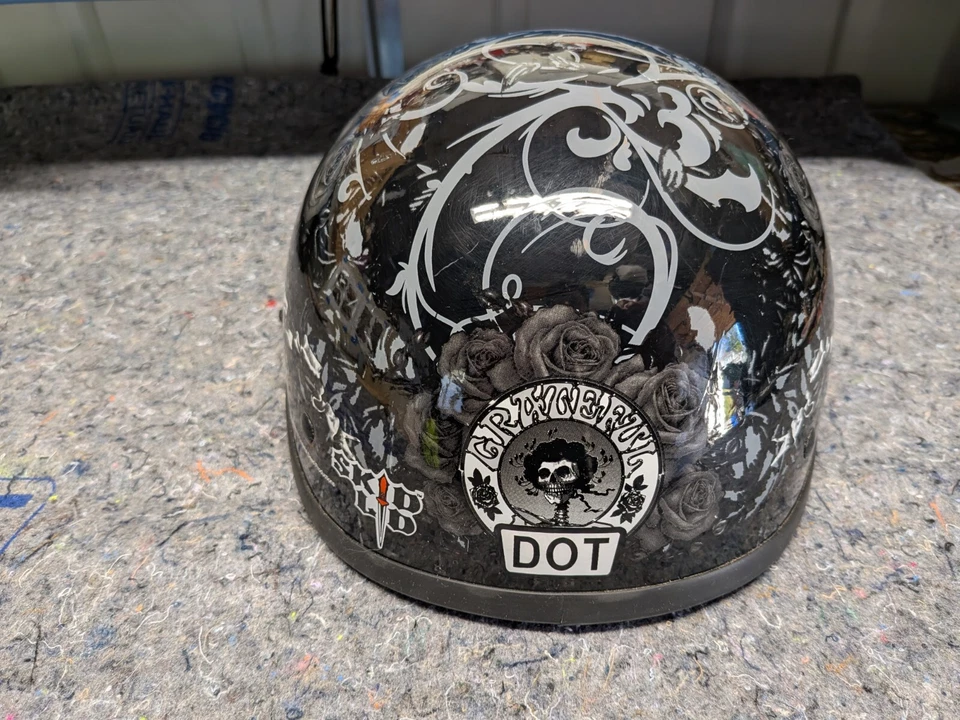 Casco de motocicleta Bertha XXL Grateful Dead Skid Lid edición limitada 2012 Foto 3 de 4