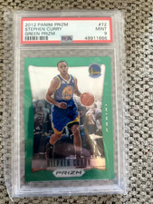 2012 Prizm #72 Stephen Curry Green Prizm PSA 9