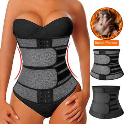 US Neoprene Sauna Waist Trainer Sweat Belt for Women Weight Loss Trimmer Shaper