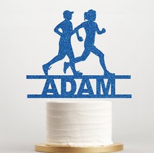 Personalised Runner Cake Topper Any Name Birthday Party Decorations UK