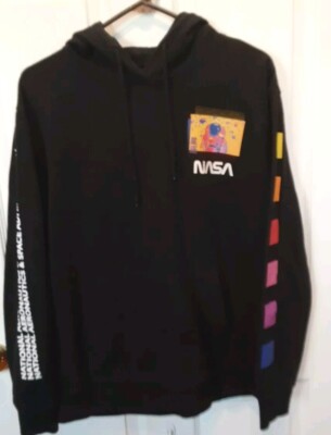 NASA Hyper Space Sweatshirt Hoodie Men's M Astronaut Graphic Pocket ...