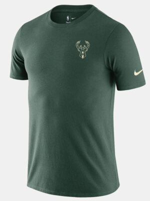 Nike NBA Milwaukee Bucks Essentials Core Logo Men Green T-shirt DD6736-323
