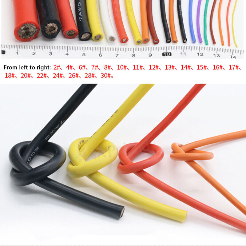 2 bis 30 UL Silikonkabel Flexible Litzenkabel 0.06 - 50mm² Kabel Farbwahl | eBay