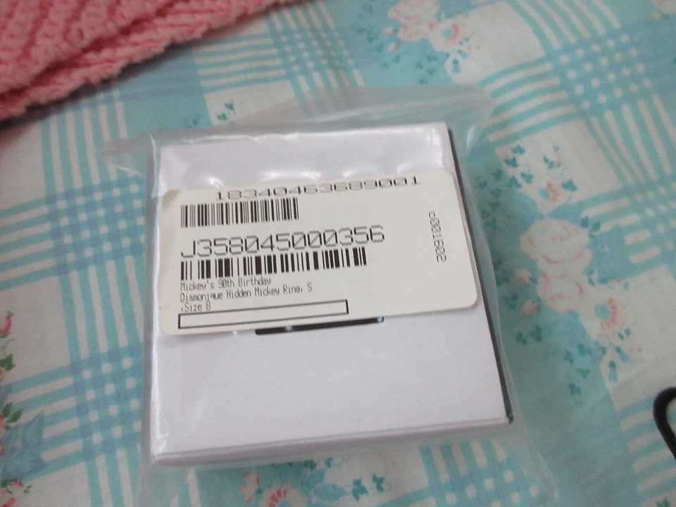 ¡NUEVO EN CAJA! ANILLO PLATA ESTERLINA 925 MICKEY DISNEY 90 DIAMONIQUE NEGRO 8 Foto 4 de 4