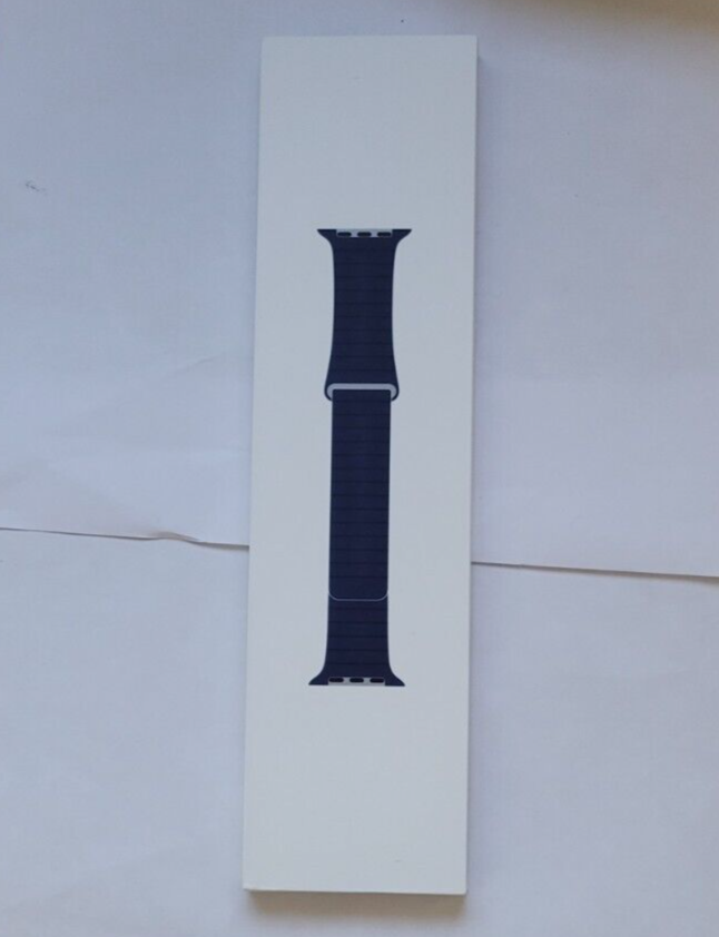 Apple Watch leather loop M 44mm and 45mm for Watch 4 5 6 7 8 SE - diver blue