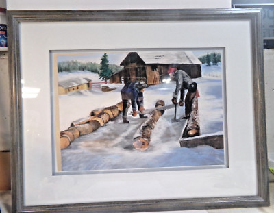 Original Pastel Art SIGNED FRAMED MATTED 22'' x 17.5'' WINTERS WARMTH Ethelyn 2004