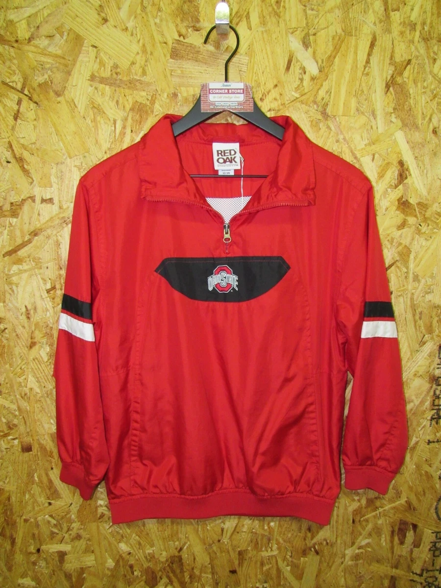 Vintage Red Oak Ohio State Buckeyes Half Zip Pullover Jacket