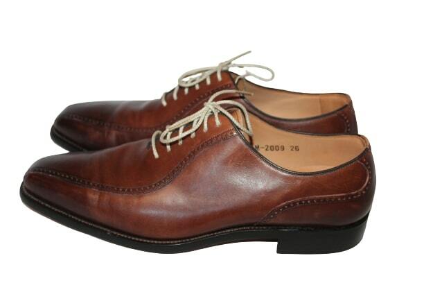 SAOLA Scotch Grain Scarpe eleganti Sakata in pelle marrone cucite Giappone taglia 25 US 7
