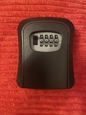 Key Lock Safe Box Outdoor Airbnb Code Storage Cabinet Wall Mounted Black