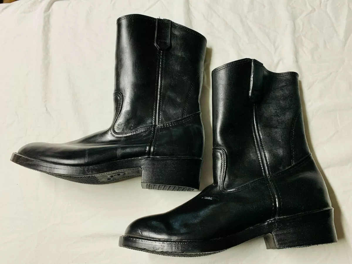 Black waterproof top cowboy boots