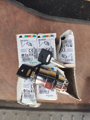 1 x Schneider Electric Harmony XB4 2 Positionen Schlüsselschalter Kopf Federrückstellung
