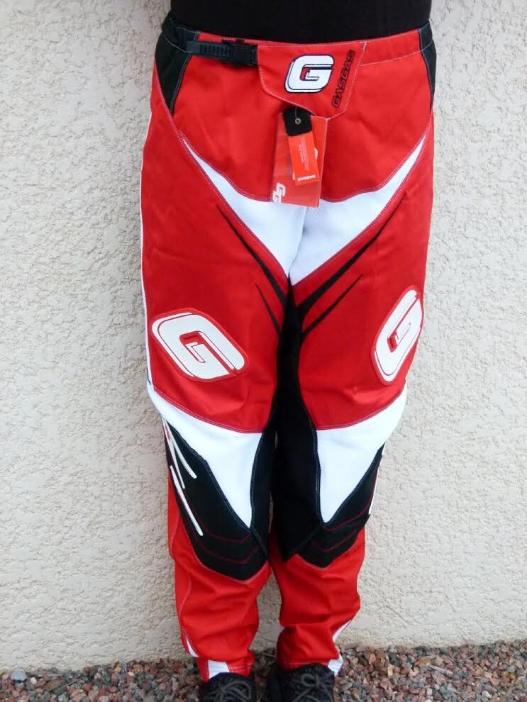 Pantalon Gas Gas étanche en nylon rouge taille 44-46 pour moto cross