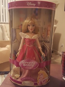 sleeping beauty porcelain keepsake doll