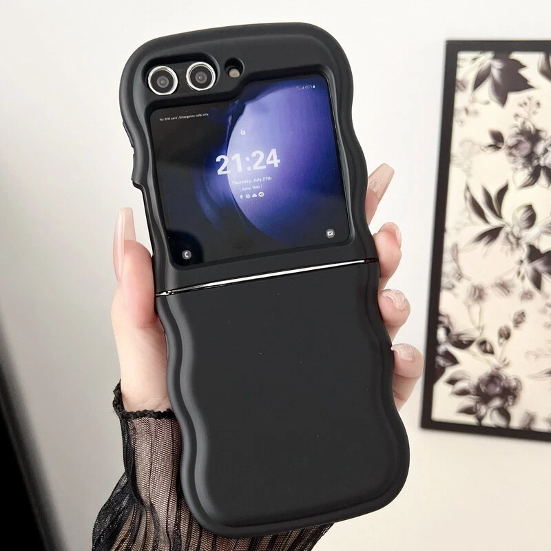 Phone Case For Samsung Galaxy Z Flip5 Flip4 Flip3 Wave Shockproof TPU Soft Cover
