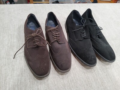 Joseph Abboud Suede Brown Oxfords s-l400.jpg main image 4
