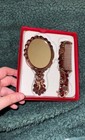 Peacock Compact Mirror & Matching Comb Gift Set – New in Box — photo 2