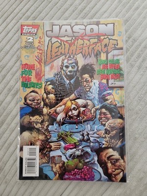 Rare HTF Jason Vs Leatherface #2 (Topps Comics 1995) NM+ Horrorfriday 13th Texas