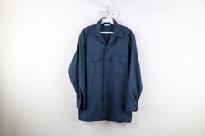 Vintage 90s Dickies Mens 15 32/33 Distressed Workwear Mechanic Button Shirt USA