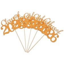  5pcs Graduation Table Centerpieces Sticks - 2026 Graduation Cupcake Toppers -