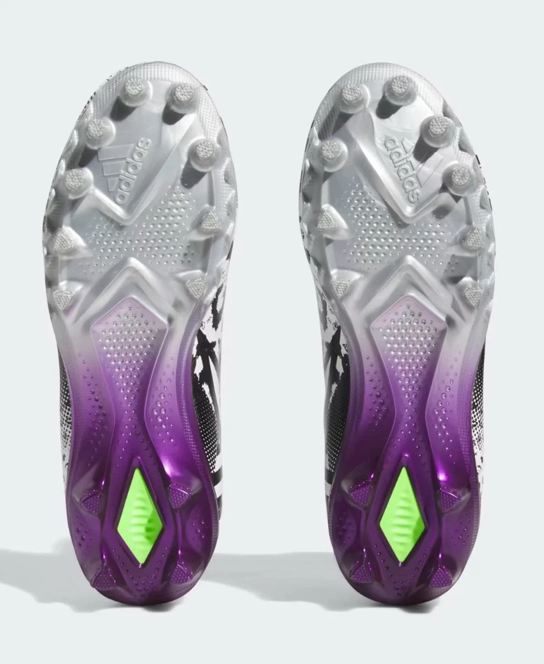 New! Mens US 15 ADIDAS FREAK 23 COMBINE FOOTBALL CLEATS GW1750 WHITE/GREEN/BLACK - Image 4 of 4