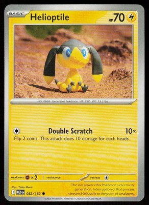 Helioptile 052/132 Common Mega Evolution Pokemon Near Mint