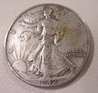 US Walking Liberty half dollar. 1942. Circulated.