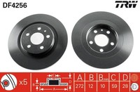 2X TRW Bremsscheibe DF4256 FüR CitroËN Peugeot 807 Ulysse Phedra C8 Lancia Fiat