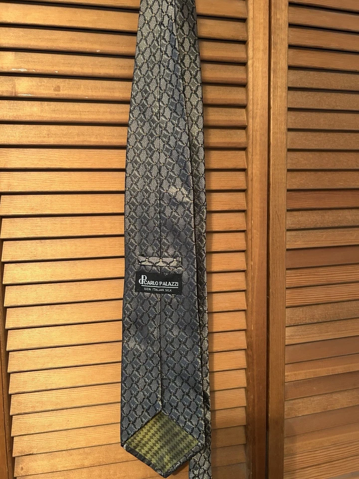 Corbata para hombre Carlo Palazzi 100 % seda italiana marrón Foto 2 de 2