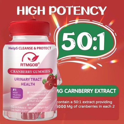 Vitamatic Cranberry Gummies with D-Mannose, Probiotic & Vitamin C for Women