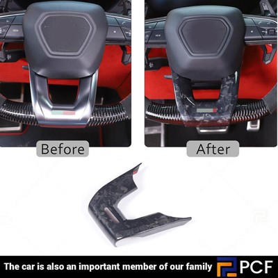 For Lamborghini URUS 2018-2023 Steering Wheel U-shaped Trim Forged Carbon Fiber