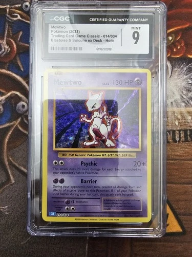 Pokemon Mewtwo 014/034 Trading Card Game Classic CGC 9 Holo Pokémon TCG Card