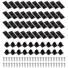 75 Pcs Outdoor LED String Light Hanging Hooks Self Adhesive Hanger Clip, Black