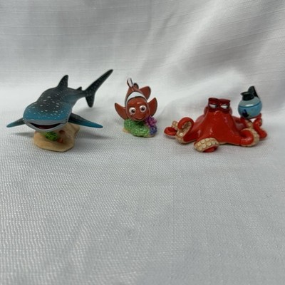Disney Pixar Nemo (3) Figure Topper Lot Whale Shark Octopus Clown Fish