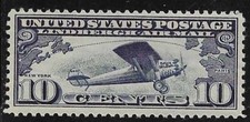 Scott C10- MNH, Well Centered- 10c Lindbergh Tribute Issue- Airmail- 1927, mint