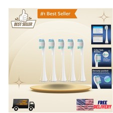Value Pack of 5 Replacement Scooter Toothbrush Heads for AquaSonic Series