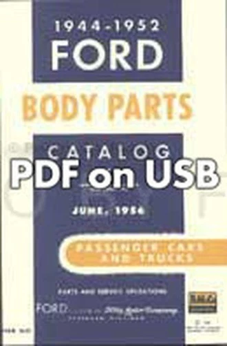 1949-1959 Ford Parti Libri Su USB Set Di 4 Parte Catalogs per Auto E Thunderbird - Immagine 2 di 3