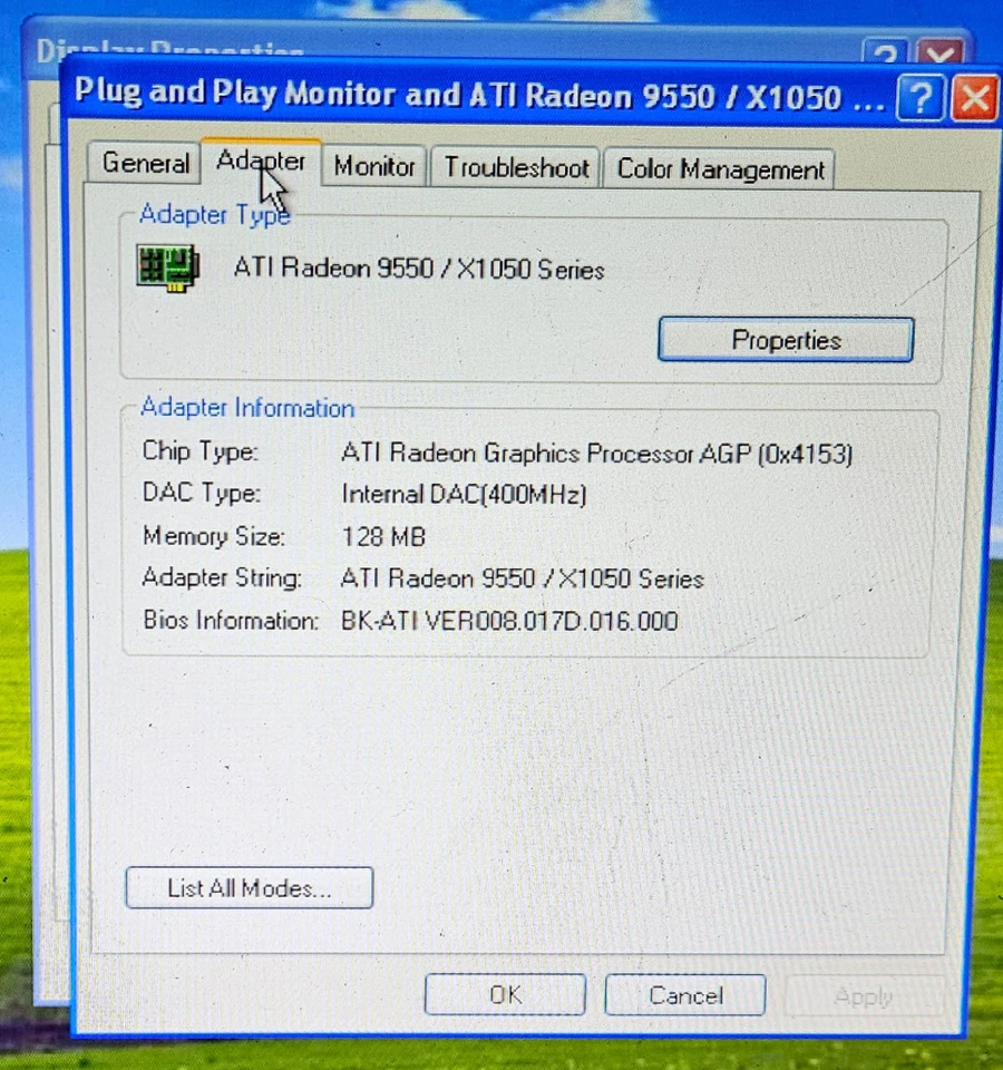 Asus ATI Radeon A9550GE 128MB A9550GE/TD/P/128M/A VGA Card - AGP Slot - Image 4 of 4
