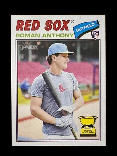 2026 Topps Heritage Roman Anthony IMAGE VARIATION SP Red Sox Rookie Card RC #86