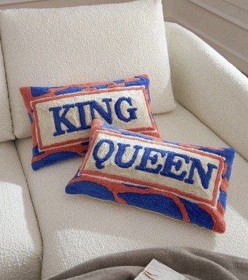 GMK King & Queen Deko Kopfkissen Kissenbezug 30x50 Geschenkidee UVP58,99 