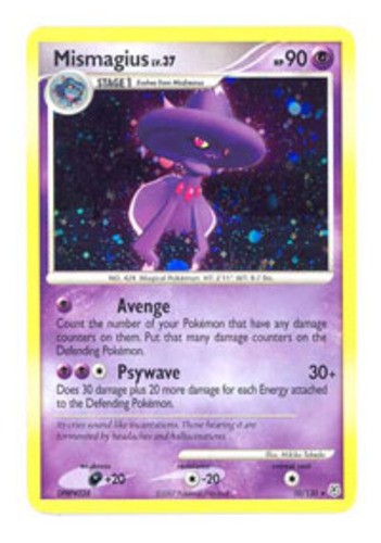 1x Mismagius - 10/130 - Holo Rare Moderately Played Pokemon Diamond & Pearl Base