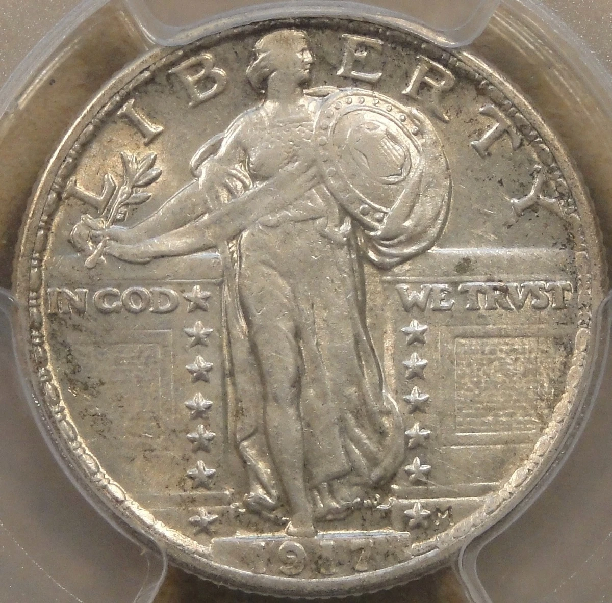 AU 58 Graded 1917 Year Standing Liberty US Quarters (1916-1930
