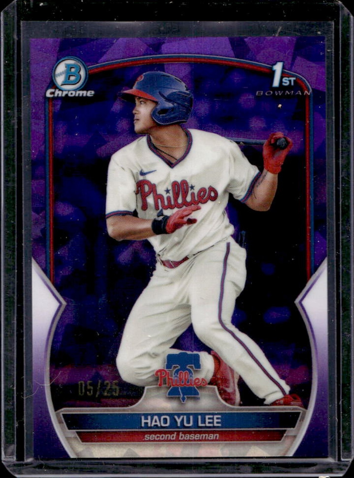 2023 Bowman Sapphire Hao Yu Lee Chrome Refractor Purple 1st #5/25