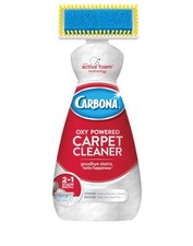 Carpet Cleaner with Brush  OxyPowered Foam for Spot Stain Removal  13.5 Fl Oz