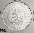 1956 Mexico 10 Pesos Silver — photo from another recent sale