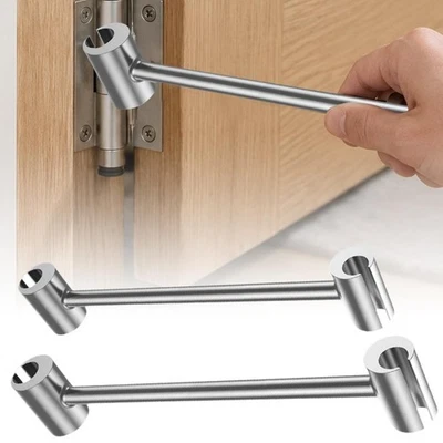 Adjustable Steel Door Hinge Repair Wrench 2pcs for Home Door Fixing Tool - Image 1 of 4