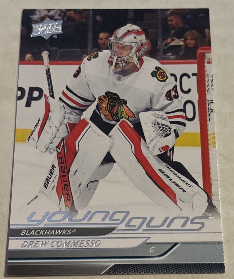 2024-25 Upper Deck Series 2 Young Guns Drew Commesso #488 Rookie Blackhawks RC